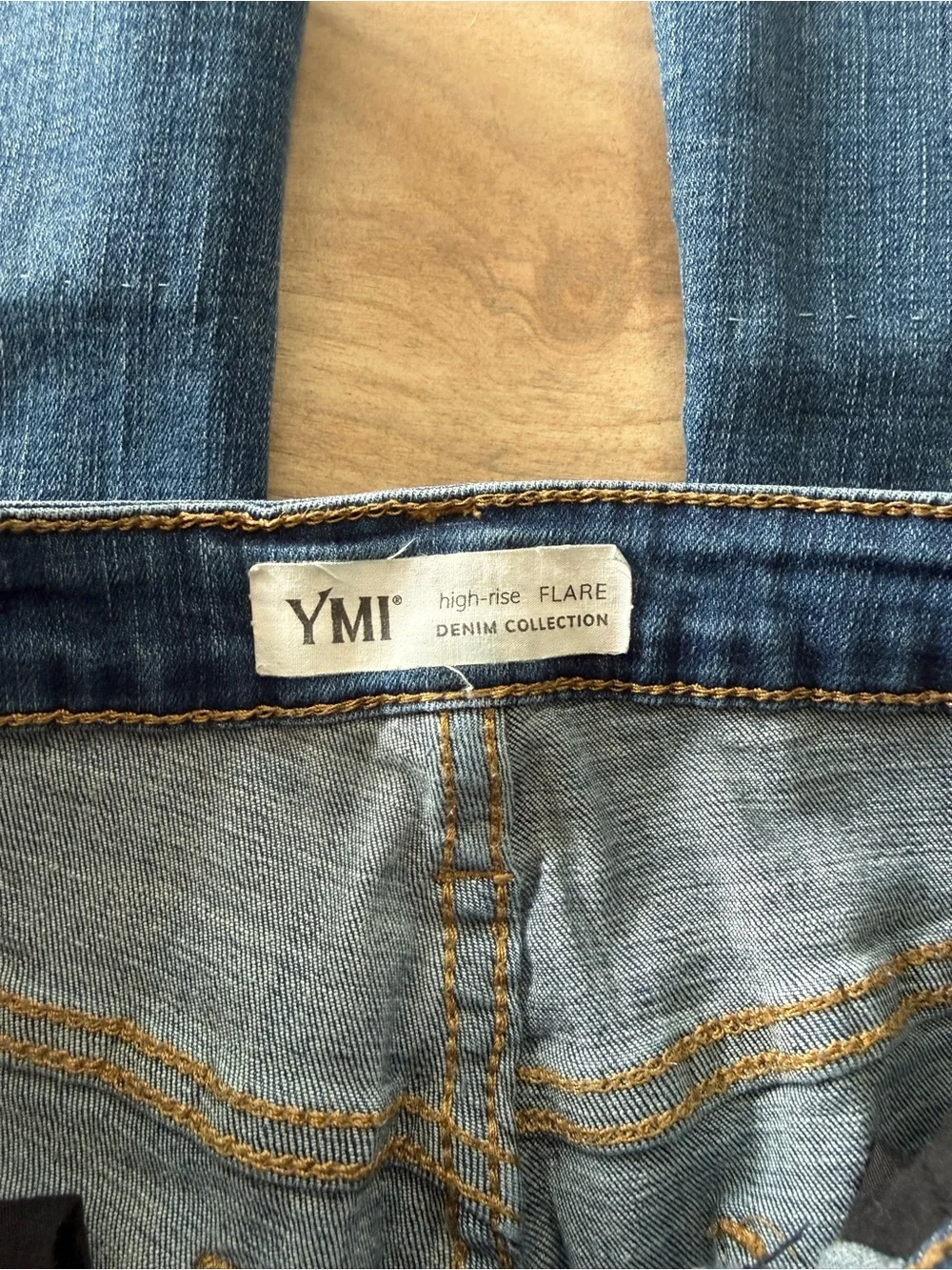 YMI High-Rise Flare Denim Collection Boho Festival Dark Wash Denim Bootcut